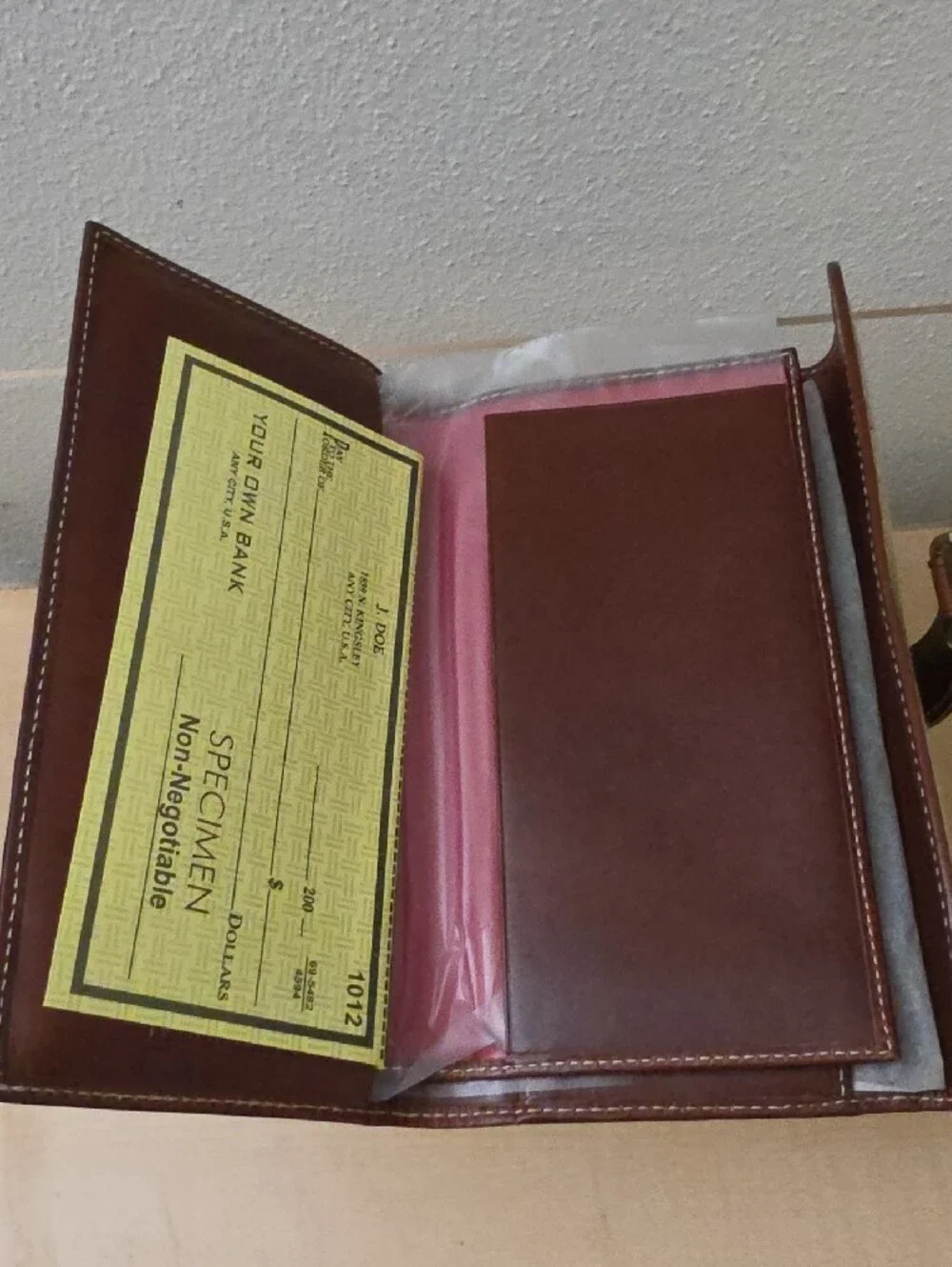 Dooney & Bourke Olive Signature Logo Clutch with Brown Trim